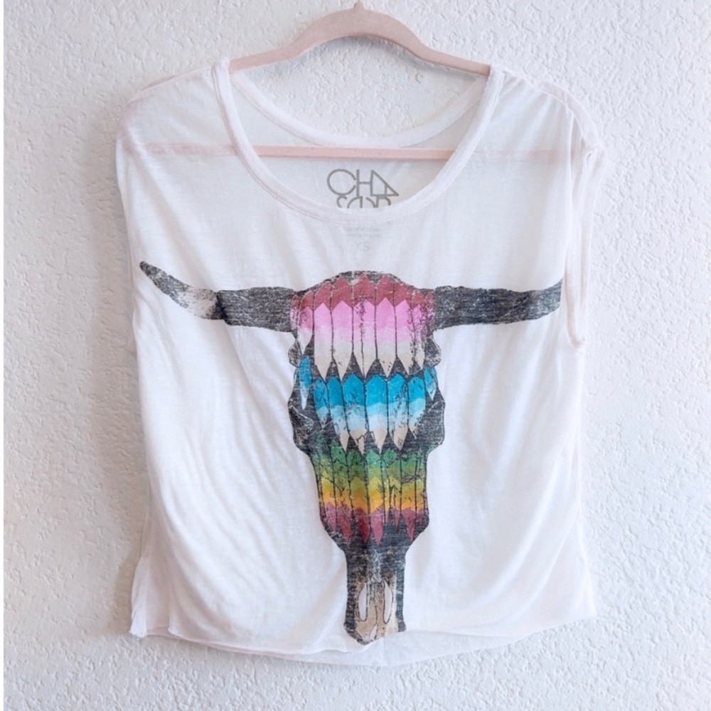 Beautiful Chaser longhorn croptop. Size XS. EUC.